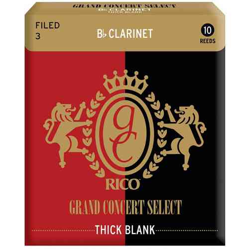 Трость для кларнета Rico Grand Concert Bb Clarinet THICK BLANK 3,0x10 (RGT10BCL300) #1 - фото 1