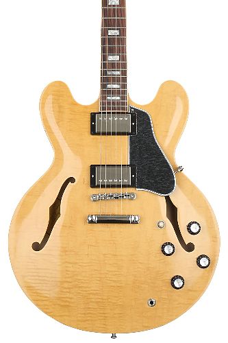 Полуакустическая электрогитара Gibson 2019 ES-335 DOT DARK NATURAL #1 - фото 1