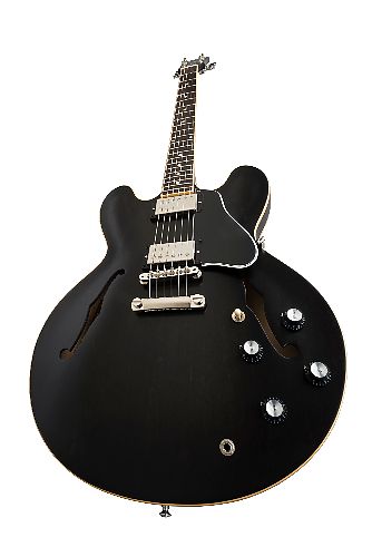 Полуакустическая электрогитара Gibson 2019 ES-335 SATIN TRANS BLACK #3 - фото 3