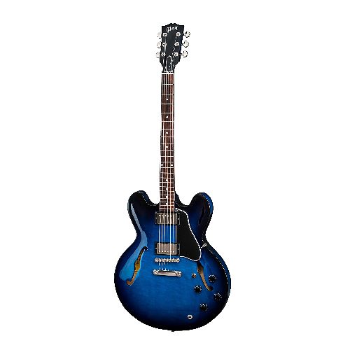 Полуакустическая электрогитара Gibson 2019 ES-335 Dot Blues Burst #1 - фото 1