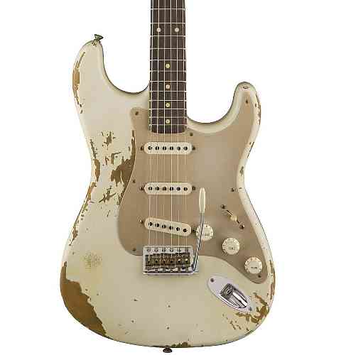 Электрогитара Fender LIMITED EDITION HEAVY RELIC `59 ROASTED STRAT AGED OLYMPIC WHITE #1 - фото 1
