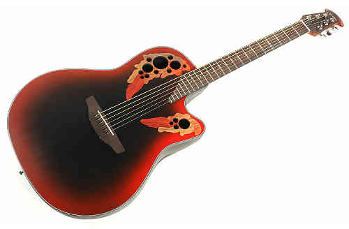 Электроакустическая гитара Ovation CE44-RRB Celebrity Elite Mid Cutaway Reversed Redburst #1 - фото 1