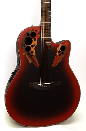 Электроакустическая гитара Ovation CE44-RRB Celebrity Elite Mid Cutaway Reversed Redburst #3 - фото 3