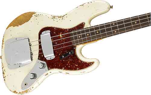 Бас-гитара Fender 1961 JAZZ BASS® HEAVY RELIC®, ROSEWOOD FINGERBOARD AGED OLYMPIC WHITE #2 - фото 2