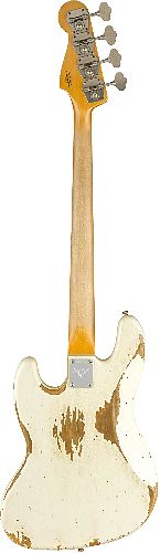 Бас-гитара Fender 1961 JAZZ BASS® HEAVY RELIC®, ROSEWOOD FINGERBOARD AGED OLYMPIC WHITE #4 - фото 4