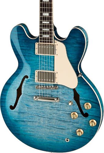 Полуакустическая электрогитара Gibson 2019 ES-335 FIGURED GLACIER BLUE #2 - фото 2