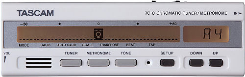Тюнер для гитары Tascam TC-8 хроматический тюнер/метроном #1 - фото 1