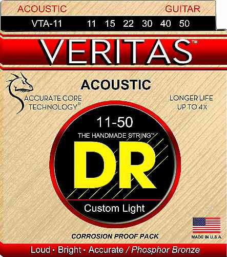 Струны для акустической гитары DR VTA-11 Veritas #1 - фото 1