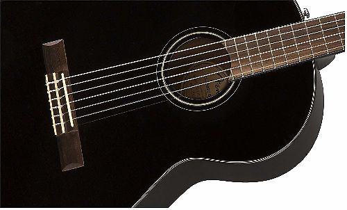 Классическая гитара Fender CN-60S NYLON, BLACK WN  #4 - фото 4