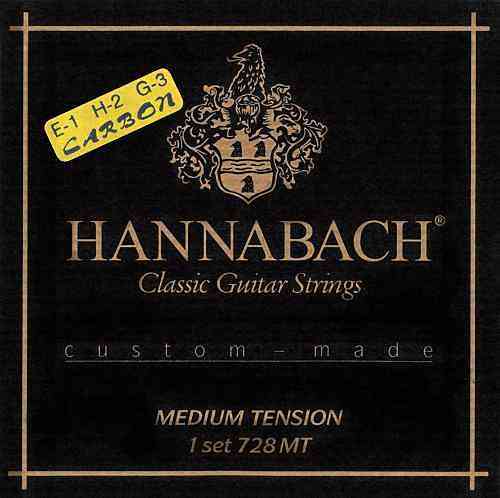 Струны для классической гитары Hannabach 728MTC CARBON Custom Made  #1 - фото 1