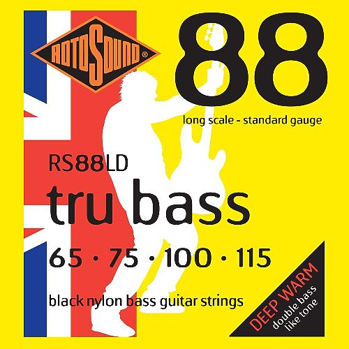 Струны для бас-гитары Rotosound  RS88LD BLACK NYLON FLATWOUND BASS STRINGS  #1 - фото 1