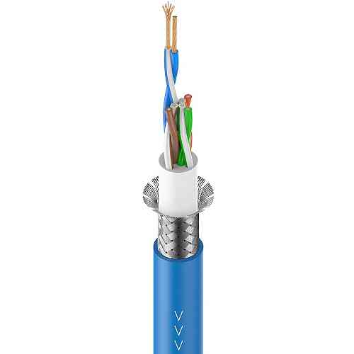 Инструментальный кабель Roxtone CAT5FB/100 Blue  #1 - фото 1