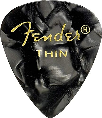Медиатор Fender 351 Shape Premium Picks Thin Black 12 Count  #1 - фото 1