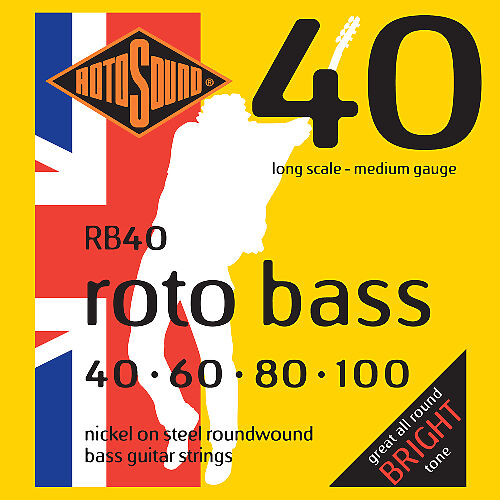 Струны для бас-гитары Rotosound RB40 NICKEL (UNSILKED)  #1 - фото 1