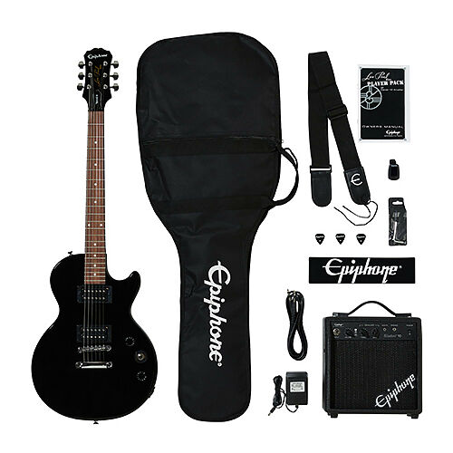 Электрогитара EPIPHONE Les Paul Electric Guitar Player Pack Ebony #1 - фото 1