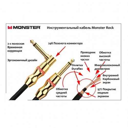 Инструментальный кабель MONSTER CABLE M ROCK-12 #2 - фото 2