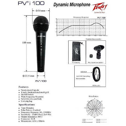 Вокальный микрофон PEAVEY PVi 100 XLR #2 - фото 2
