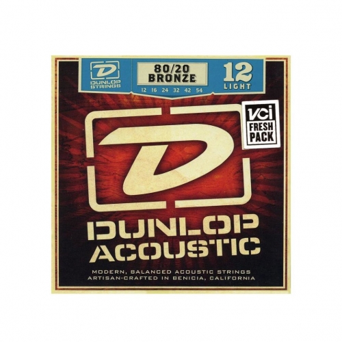 Струны для акустической гитары DUNLOP DAB 80/20 Bronze Light 12-54 #1 - фото 1